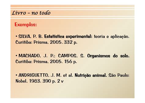 Referencias De Livros Abnt - 8