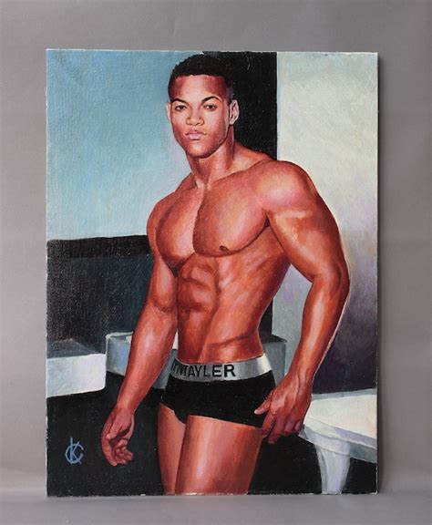 Original Handmade Nude Man Picture Gay Art Canvas On Etsy