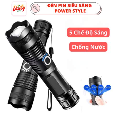 den pin cam tay xhp sieu  chong nuoc den pin chieu xa  che