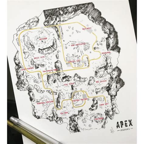 Apex Legends Worlds Edge Map Print - Etsy