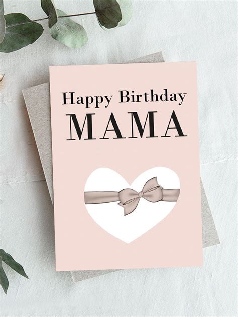 "Happy Birthday Mama" - Free Printable Birthday Cards For Mom - Heart ...