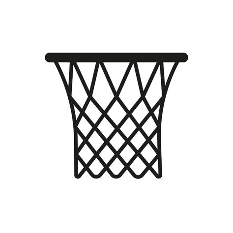 Premium Vector Basketball Hoop With Net Icon Sport Game With Goal