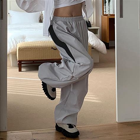 Повседневные спортивные штаны с низкой посадкой, мешковатые брюки-карго ...