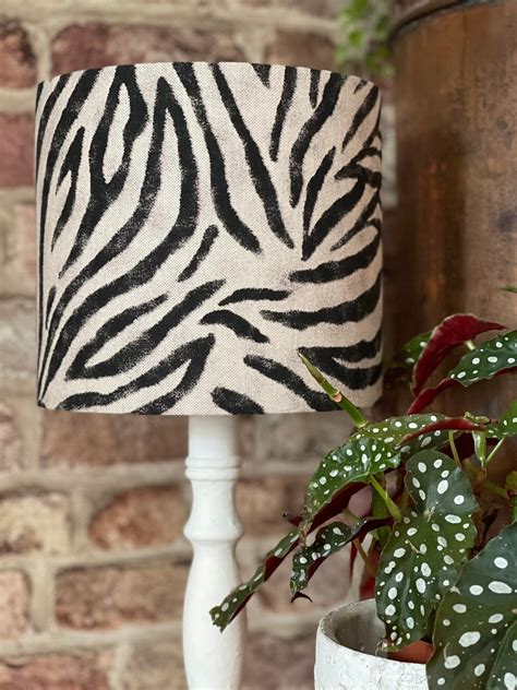 Animal Print Lampshade Uk Zebra Print Lampshade Zebra Etsy Uk Small