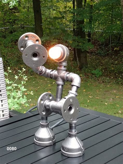 Industrial Pipe Lamp Robot Lamp Pipeman Desk Lamp Table Lamp Pipe
