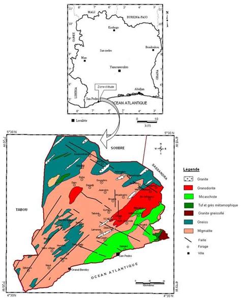 Présentation de la zone d étude et carte géologique de la région de