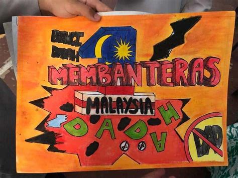 Poster Anti Dadah Contoh Lukisan Yang Senang Cantik Dan Mudah