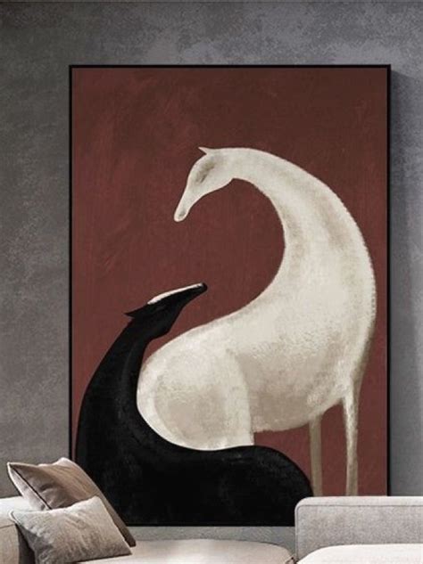 minimalist animal painting abstract horse art modern abstract horse