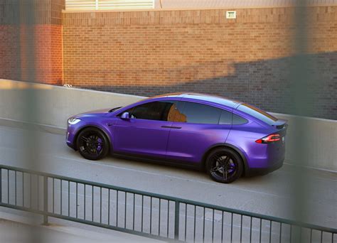 Tesla Model X Purple With Adv1 Adv05 Mv2 Advanced Aftermarket Wheels