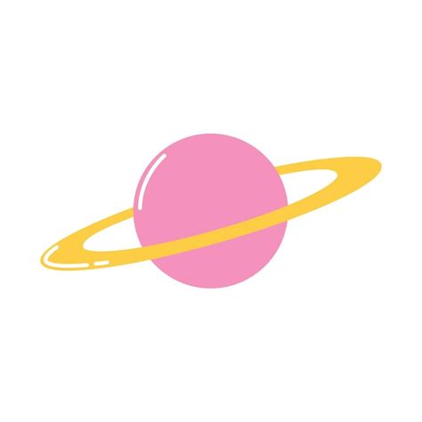 Planeta Con Anillo Saturno Vector Plano Simple Ilustraci N Sobre Fondo