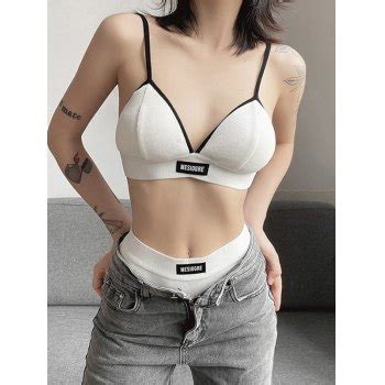 Emmiol Free Shipping Label Design White Bikini Set White L In Bikini Sets Online Store