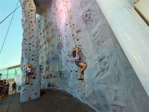 Scaling A Climbing Wall On A Cruise Ship Cruise Spotlight