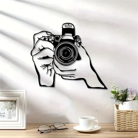WANGJIAOID Metal Wall Decoration Camera Metal Wall Decoration
