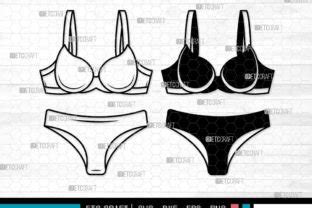 Bra And Panty Svg Lingerie Silhouette Graphic By Pixel Elites
