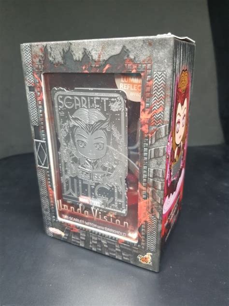 พรอมสง Hot toys Cosbaby The Scarlet Witch with Darkhold ของแท 100 มอหนง กลองตำหนขาด
