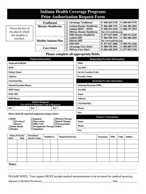 Ihcp Prior Authorization Request Form Authorizationform Net