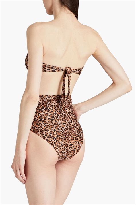 Melissa Odabash Ancona Leopard Print Bandeau Bikini Top The Outnet