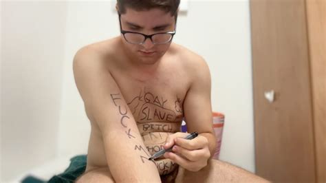 Writing Humiliating Words On My Body And Masturbation Israeli Gay Jewish Porn Xhamster