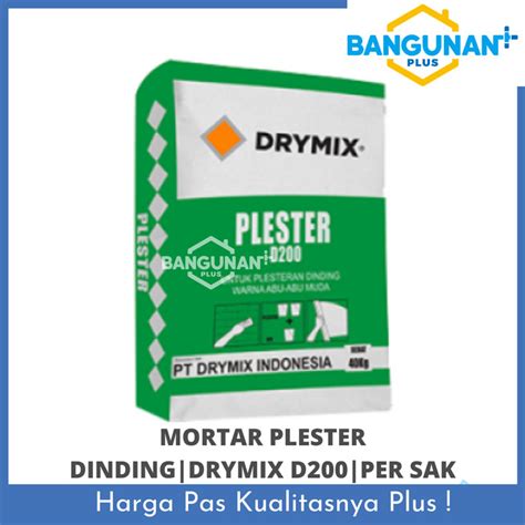 Jual MORTAR PLESTER DINDING DRYMIX D200 40KG SAK Kab Karawang