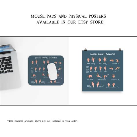 Carpal Tunnel Exercises Print - Digital - White | Hand and Wrist