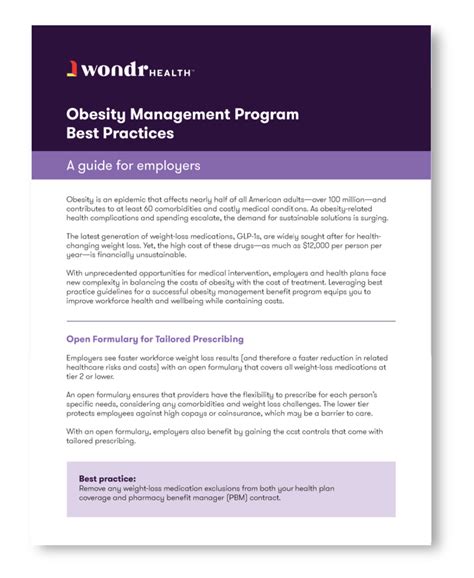 Employers Guide Obesity Management Program Best Practices