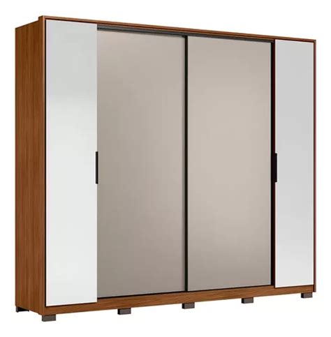 Guarda Roupa Casal Laredo Nogueira Nude Prime Tx Flex MercadoLivre