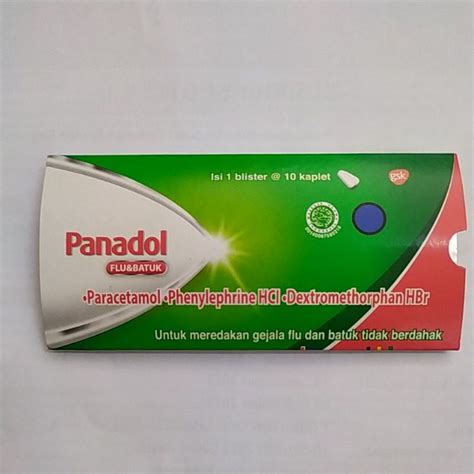 Jual PANADOL HIJAU FLU BATUK TABLET Obat Flu Batuk Pilek Demam