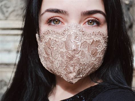 Tofu Lace Face Mask For Women Formal Wedding Elegant Face Etsy