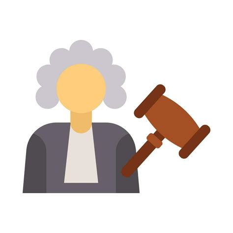 Judge Giving Order Vector Flat Icon For Personal And Commercial Use ...