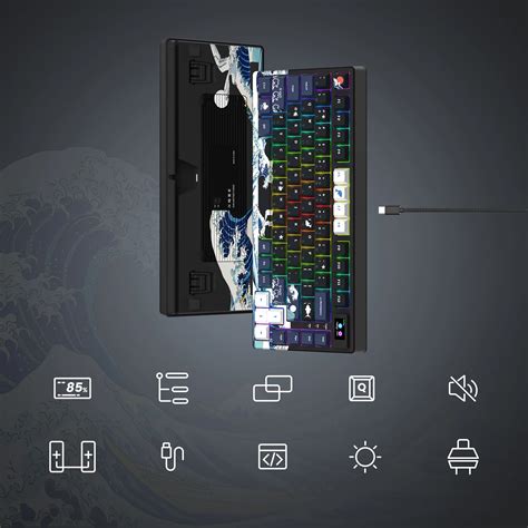 Mechanical Gaming Keyboard Oled Display Hot Swappable Rgb Backlit Gamer Tech