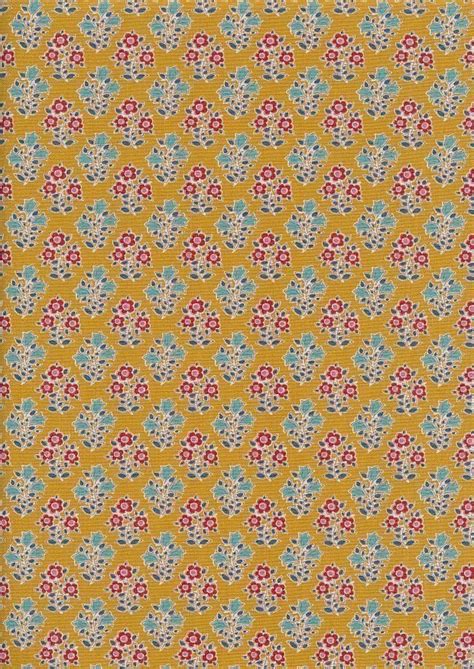 Tilda Fabrics Jubilee Farm Flowers Mustard