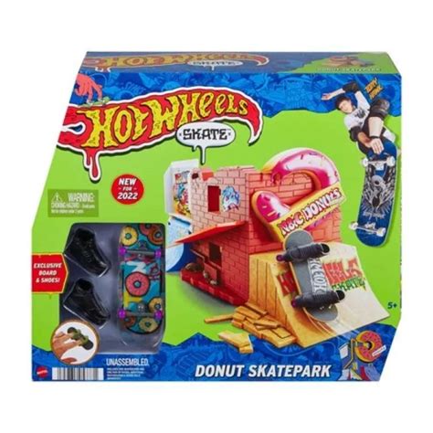 Hot Wheels Fingerboard Tony Hawk Donut Skatepark With Exclusive Board Skate Shoes Shopee