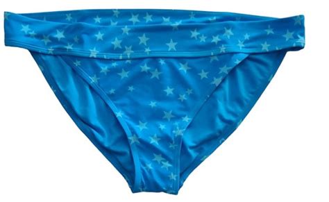 Juniors Ninty Nine Banded Hipster Bikini Swim Bottom Blue Teal Stars