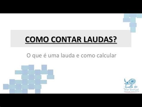 O Que É Duas Laudas - Como contar laudas - YouTube