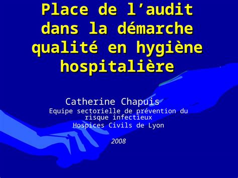 Ppt Place De Laudit Dans La D Marche Qualit En Hygi Ne Hospitali Re