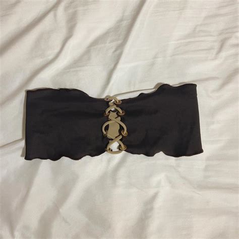 San Lorenzo Bandeau Bikini Top Reversible Size Xs Depop