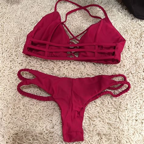Beach Babe Swimwear Plum Bikini Set Gem