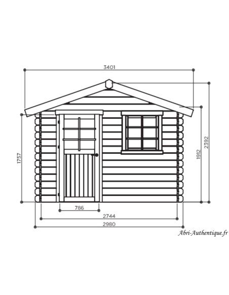 Abri de jardin en bois Sologne 8 88 m² 28 mm Solid achat pas cher