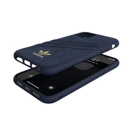 Adidas iPhone 11 Hülle Ultrasuede Backcover mit Logo und Streifen