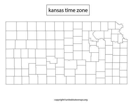 Kansas Time Zone Map | Time Zone Map of Kansas
