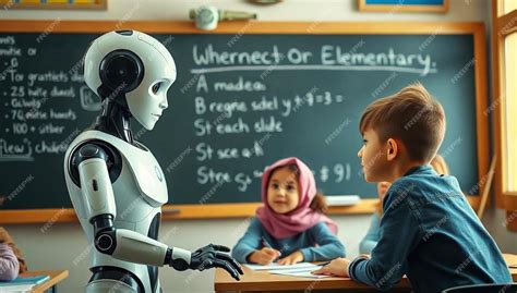 humanoid ai robot teaches elementary students   classroom