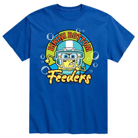 Spongebob Squarepants Bikini Bottom Feeders Football Men S Short Sleeve Graphic T Shirt