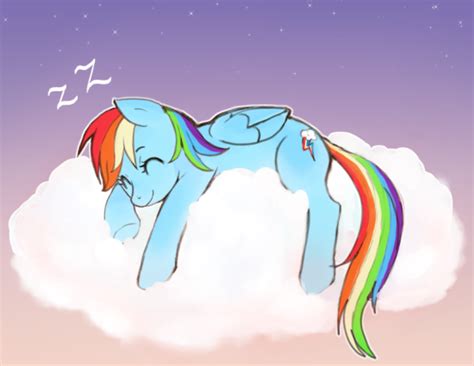 Sleeping Rainbow Dash Visual Fan Art Mlp Forums