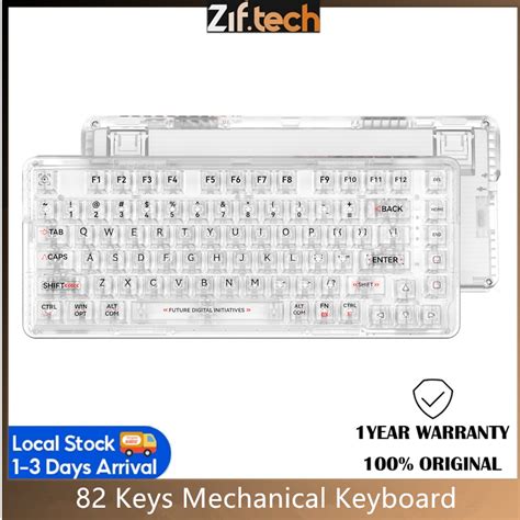 Ziftech Zt Transparent Mechanical Keyboard Wireless Rgb Hot Swap Gaming Keyboard Shopee