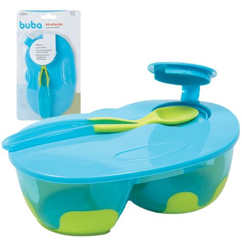 Kit Refeicao Buba - Kit Refeicao Buba Baby Bebe Menina Menino Pratinho Pote Infantil ...