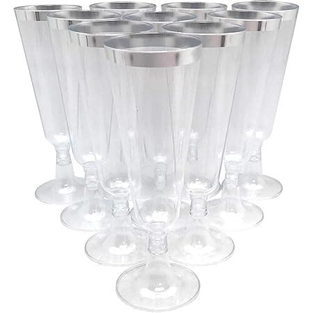 Amazon 30pc Clear Plastic With Silver Glitter Classicware Glass