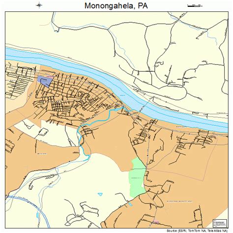 Monongahela Pennsylvania Street Map 4250408