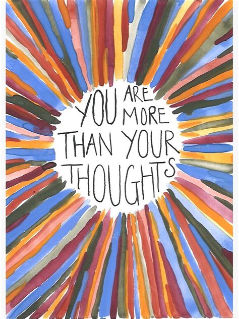 You Are More Than Your Thoughts Sticker By Thekristensolis Redbubble