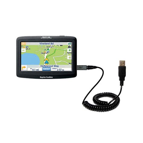 Coiled Power Hot Sync USB Cable Suitable For The Magellan Roadmate With Both Data And