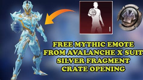 FREE MYTHIC EMOTE FROM AVALANCHE X SUIT SPIN BGMI SILVER AVALANCHE X